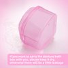Dental Orthodontic Retainer Container Cleaning Case,Denture Bath Box Case Cup Holder, Mouthguard Storage Soaking Case - Leak Proof with Lid Waterproof - Pink