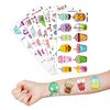 96PCS Bubble Boba Milk Tea Temporary Tattoos Birthday Themed Theme Party Decorations Favors Supplies Decor Cute Kawaii Stickers Gifts for Kids Boys Girls Carnival Class School Rewards Prizes Christmas
