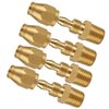Xastro 4PCS Air Hose Repair Fitting for 1/4" Barb x 1/4" NPT Rigid, Brass Pneumatic Reusable Replacement(1/4" ID, 5/16" OD Air Hose)