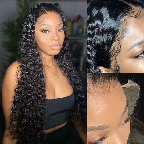 Elva Hair 5x5 SKINLIKE Real HD Lace Closure Wigs 180% Density Lace Front Wig 0.10mm Ultra-thin Swiss Lace Frontal Pre-plucked Bleached Knots With Baby Hair Curly Human Hair Wigs