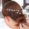 12pcs Mini Flower Hair Clips for Girls Cute Hair Clips for Girls, CUBACO Small Flower Hair Clips Crystal Mini Hair Clips Small Hair Decoration for Girls Hair Accessories for Girls