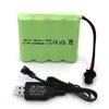 Gecoty 4.8v Battery Pack,2400mAh nimh Battery Pack,Rechargeable RC Battery with Charge Cable,SM 2P Plug for Trucks 1:18, 1:16,1:14,Remote Control Car,RC 4x4 Trucks