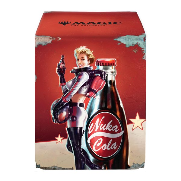 Ultra Pro - Fallout Alcove Flip Deck Box - Nuka Cola Pinup - for Magic: The Gathering, Trading Gaming card merchandise storage protection Deck box collection organizer accessories