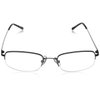 Foster Grant Men's Hf11 Rectangular Reading Glasses, Shiny Gun/Transparent, 52 mm, 1.50