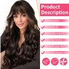 Beaurocks Brown Wigs With Bangs Long Wavy Brown Hightlight Wigs For White Women Blonde Wigs With Bangs Natural Curly Synthetic Wig for Women Daily Party Use 24inch (Brown Mixed Blonde)