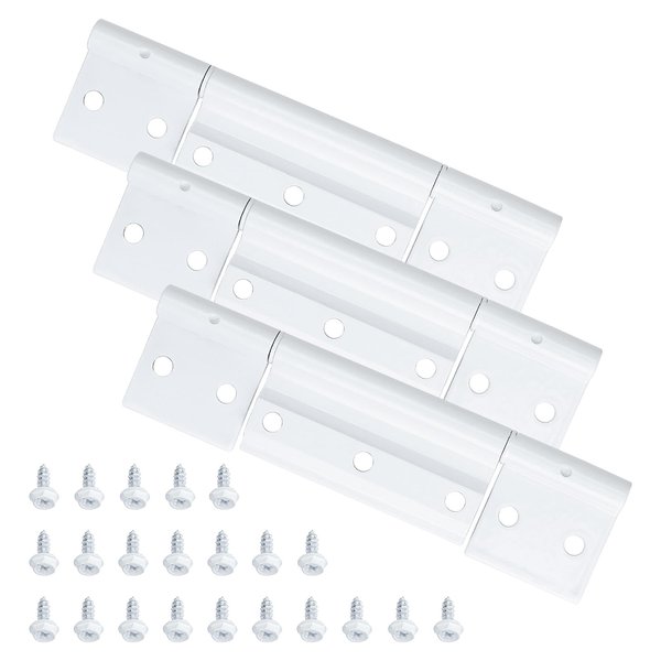 PalpitateC Storm Door Hinges Replacement fits for Larson Screen Door Hinges, Extruded Aluminum Door Hinge Kit White 3 Piece