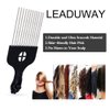 LEADUWAY Hair Pick, Hair Comb, Metal Pick Comb, Detangle Wig Braid Hair Styling Comb, Black, 1 PACK