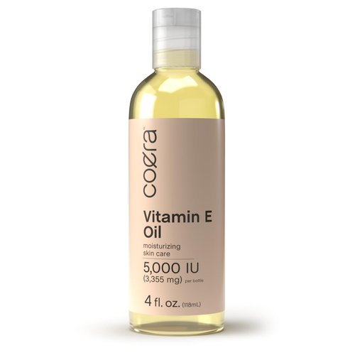 Coera Vitamin E Oil | 5,000 IU | 4 fl oz | Moisturizing & Nourishing Skin Oil for Face, Hands, and Body | Free of Parabens, SLS, & Fragrances