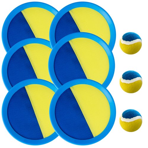 Weehoey Kids Toys - Outdoor Games for Kids, Toss and Catch Ball Set with 6 Paddles 3 Balls, Toys for 3 4 5 6 7 8+ Year Old Boys Girls Christmas Birthday Gifts (Light Blue)