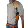 Barsony Saddle Tan Leather Vertical Cross Harness Shoulder Holster for Ruger LCR 38, 357 Right