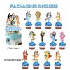 FARDAS 25PCS Cake Cupcake Topper Decorations Cartoon Dog Happy Birthday Party Supplies