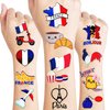 France Temporary Tattoos Bastille Day Tvorvik French Party Supplies Decorations Party Favors 110 PCS Tattoo France Flag Inspiring France Travel Themed Cute Kids Boy Gifts Ideal School Prizes Rewards