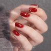 GAOY Glitter Gel Nail Polish, 16ml Sparkly Red Jelly Gel Polish, UV Light Cure for Nail Art DIY at Home, 1147 Christmas Red