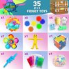 Sensory Fidget Toys Pack - 35pcs Stress Relief and Anti Anxiety Toys for Kids - Cool Fidget Packs with Stress Balls, Fidget Cube, & More for Party Favors, Prizes, Travel, & Pinata Stuffers