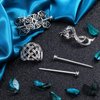 6 Pieces Celtic Hair Slide Hairpin Celtic Knot Hair Stick Vintage Metal Hair Barrette Hair Clips Hair Pin Hair Accessories for Women Girls (Silver)