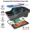 CreekT Wireless Charger for Model S X 2016-2019 |Qi-Certified Car Phone Charging Pad |Custom Fit Interior Center Console Accessory |OEM-Style for Model S for Model X 2016 2017 2018 2019