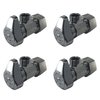 (4-Pack) BrassCraft G2CR19L1X 1/2-in Nominal Comp x 3/8-in OD Outlet Chrome Plated Brass 1/4-Turn Angle Stop Valve Less Outlet Sleeve/Nut (4-Pack)