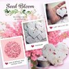 Seed Bloom 24-Piece Set Handmade Seed Paper Embedded With Wildflower Seeds Recycled Seeded Paper Tags, Cards Stationery & Wrapping Supplies (Hearts, Envelope, & Planting Guide)