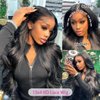 Drosuud Body Wave Lace Front Wigs Human Hair Pre Plucked 180% Density 13x4 HD Lace Front Wigs Human Hair Glueless Wigs Human Hair Pre Plucked Natural Color 22 inch