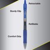 PILOT G2 Premium Fine Point Gel Ink Pen, 0.7 mm, Refillable & Retractable Rolling Ball, 5 Black and 5 Blue pens (Bulk pack of 10 Pens) (14784)