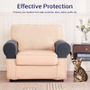 subrtex Stretch Armrest Covers Spandex Arm Covers for Chairs Couch Sofa Armchair Slipcovers for Recliner Sofa with Twist Pins 2pcs (Gray)