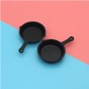 SEWACC 10pcs Miniatures Frying Pans Plastic Miniature Skillet Simulation Cooking Pan Models Mini Dollhouse Kitchen Cookware Dollhouse Accessories