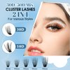 KevKev Lash Clusters Kit 3D Fluffy Cluster Lashes 30D+50D 320 Pcs DIY Lash Extensions Eyelash Clusters Glue Individual Lashes Remover Cluster Thin Band & Soft (Fluffy 30+50D Kit,D-8-16mix)