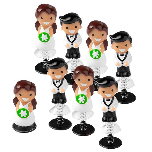 Fun Express Bride & Groom Toy Pop-Ups Wedding Party Favors – Ideal for Bridal Showers and Receptions - 48 Pieces