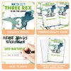 YQV Dinosaur 3rd Birthday Party Invitations, 20-Count Dinosaur Three Rex Birthday Party Invites With Envelopes-HBYQK-B54