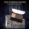 Eyebrow Powder Makeup Kit Eye Brow Tinted Powder Palette Long-Lasting Waterproof eyebrow pencil Fill & Sculpt Full Eyebrows for Women (2# Brown-gray)
