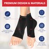Dr. Arthritis Doctor Developed Copper Ankle Support Sleeve - Compression Ankle Brace - Ankle Support Socks for Women & Men - Ankle and Foot Support for Running, With Doctor Handbook (Black, 2XL)