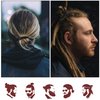 Knotted Wide Men Hair Ties for Men Buns Curly Thick Dense Hair- 10Pcs Guys Scrunchy Hair Ties Elastic Hair Ties Hair Elastics Bands Ponytail Holders Hair Accessories for Men Women Party Favors Gifts