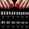 LoveOurHome 600pc French Tip Fake Toenails Short Gel x Nail Tips Clear Press on Nails Short Square Soft Gel Toe Nail Tips Half Cover False Nail Gel X Tip for Acrylic Nails Extension Press on Toenail