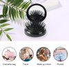 2 Pieces Folding Travel Mirror Hair Brushes, Pocket Hair Comb, Hair Brush with Mirror, Round Mini Hair Brush for Women and Girls (Black)