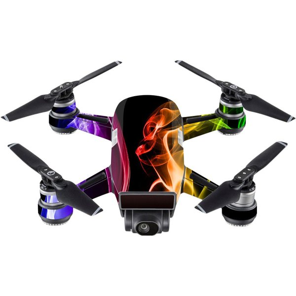 MightySkins Skin Compatible with DJI Spark Mini - Bright Smoke | Protective, Durable, and Unique Vinyl Decal wrap Cover | Easy to Apply, Remove, and Change Styles | Made in The USA