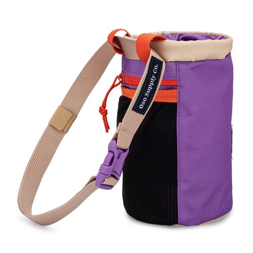 Oso Supply Co - Chalk Bag for Rock Climbing, Bouldering Chalk Bag Bucket with Quick-Clip Belt, Zippered Pockets and Pouch - Perfect Indoor/Outdoor Rock Climbing Gear Equipment (Lavender)