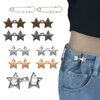 10 Sets Star Buttons Pant Waist Tightener, Adjustable Pant Clips for Waist Tightener, Instant Reusable Jean Buttons for Loose Jeans, No Sewing Required Sliver Button Pins