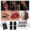 Disposable Tattoo Ink Cups-200pcs Disposable Skull Tattoo Ink Cups For Tattoo Permanent Makeup Container Cap Tattoo Accessory,Tattoo Ink,Tattoo Supplies,Tattoo Kits (Black)
