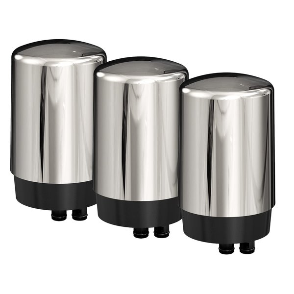 NRP Premium Faucet Water Filter Replacement for BRITA standard system, chrome tap water filter Reduces Lead, BPA Free - 3Pack