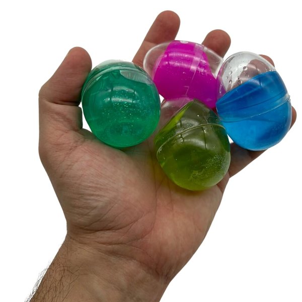 Putty Egg, Two Tone, Glow in The Dark, Alien, Glitter, Great for Stocking Stuffers or Party Favors (Glitter)