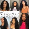 Ycoiner 4x4 Closure Wigs Human Hair for Black Women 26 Inch Deep Wave Lace Front Wigs Pre Plucked Bleach Knots with Baby Hair Glueless Brazilian Virgin Hair Wet and Wavy Curly Human Hair Wig