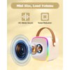 Texpot Mini Karaoke Machine with 2 Wireless Microphones, Kids Toys Portable Bluetooth Speaker for Kids Adults Toddler, Christmas Girls Toys for 4 5 6 7 8 9 10 12 Year Old Birthday Gift Ideas(Beige)