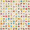 Partywind 408 PCS Hawaiian Tattoos for Party Decorations, Hawaiian Luau Party Favors Supplies for Boys and Girls, Beach Tropical Tattoos for Party Games (Individually Wrapped Sheet)