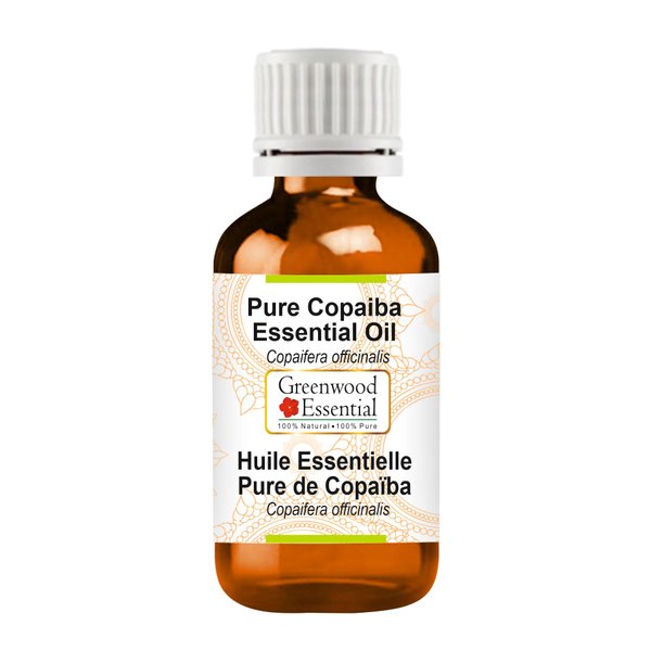 Greenwood Essential Pure Copaiba Essential Oil (Copaifera officinalis) Steam Distilled 15ml (0.50 oz)