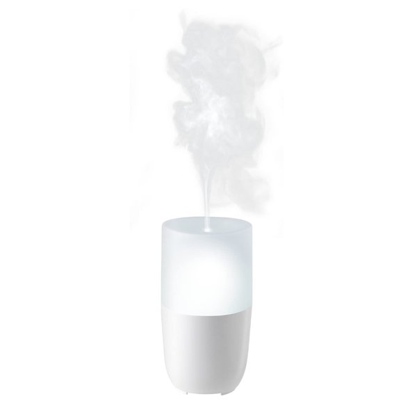 Ellia Soothe Ultrasonic Essential Oil Aromatherapy Diffuser | 6.5hrs Continuous & 13hrs Intermittent Runtime, Gentle Color-Changing Glow (ARM-310WT), White