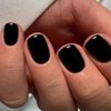 GLAMERMAID Press on Nails Extra Short Squoval,Black False Nails with Glue,24 Pcs Glue on Nails Reusable UV Finish Fake Nails Acrylic Stick on Nails Manicure Kits for Women Girls