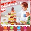 Agard Stacking Toys for Toddlers 3+,Montessori Toys Stack Rainbow Flower Tree Plastic Stack Blocks, DIY Stacking Game for Preschool Toddlers,for Christmas Sorting Sensory Toys (70-PCS)