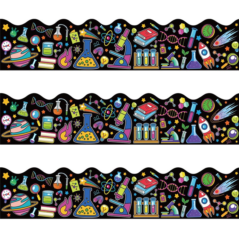 TAKEALOOKO 69ft Science Bulletin Board Borders Trim - Back to School ...