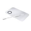 ISCRIO Professional Pro Stainless Steel Makeup Palette, Professional Cosmetic Mixing Makeup Palette Spatula Makeup Artist Tool, 1.0 Count