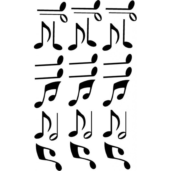 CreativeSignsnDesigns [Creative Signs N Designs, CreativeSignsNDesigns] Music Individual Notes Vinyl Wall Decal Decor Dark Red